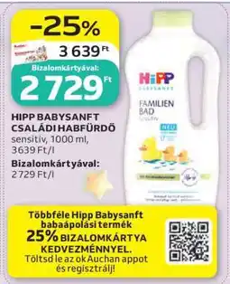 Auchan HiPP Babysanft családi habfürdő ajánlat