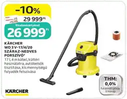 Auchan KÄRCHER WD 3 V-17/4/20 SZÁRAZ-NEDVES PORSZÍVÓ ajánlat