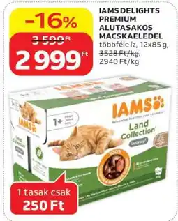 Auchan IAMS DELIGHTS PREMIUM ALUTASAKOS MACSKAELEDEL ajánlat