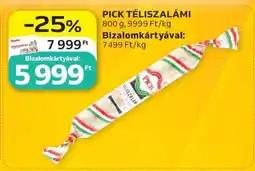 Auchan PICK Téliszalámi ajánlat