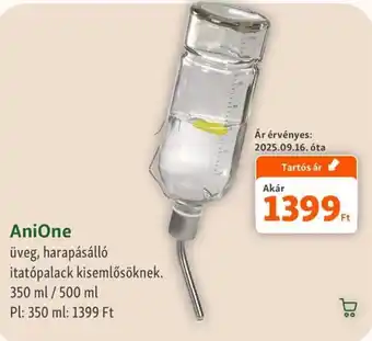 AniOne üveg harapásálló itatópalack