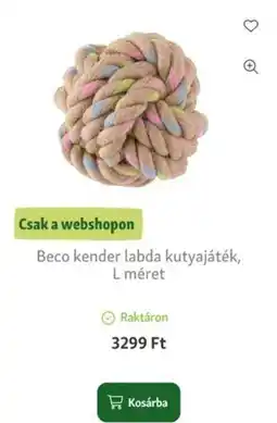 Fressnapf Beco kender labda kutyajáték ajánlat