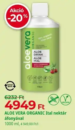 Herbaház Aloe vera Organic Ital nektár ajánlat