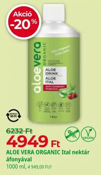 Aloe vera Organic Ital nektár