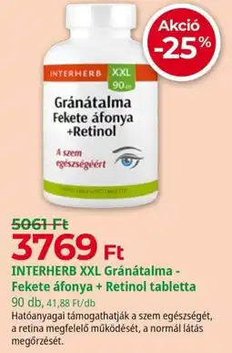 Herbaház Interherb gránátalma fekete áfonya retinol ajánlat