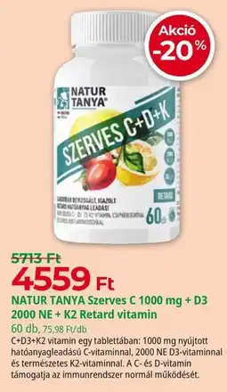 Herbaház Natur tanya szerves c+d+k retard vitamin ajánlat