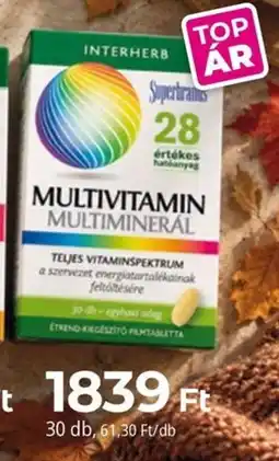 Herbaház Interherb multivitamin multiminerál ajánlat