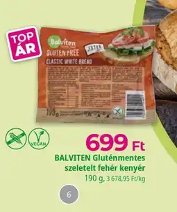 Herbaház Balviten Gluténmentes szelelt fehér kenyr ajánlat
