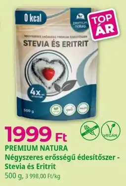 Herbaház Premium Natura négyszeres erősségű édesítőszer ajánlat