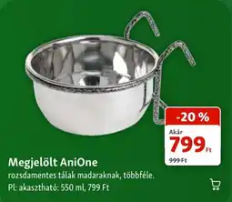 Fressnapf AniOne rozsdamentes tálat ajánlat