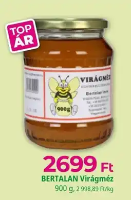 Herbaház Bertalan virágméz ajánlat