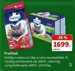 Fressnapf PreVital macskaeledel ajánlat