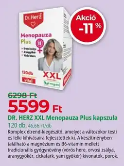 Herbaház Dr. Herz menopauza plus ajánlat