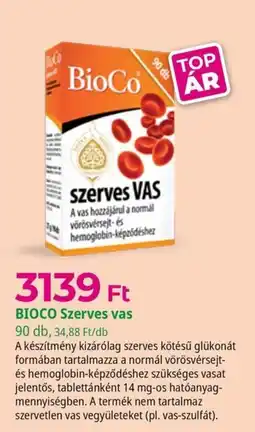 Herbaház Bioco szerves vas ajánlat