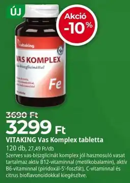 Herbaház Vitaking vas komplex tabletta ajánlat