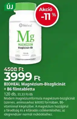 Herbaház Bioheal magnézium-biszglicinát + B6 ajánlat