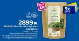 Herbaház Biomenü bio chlorella és spirulina algatabletta ajánlat