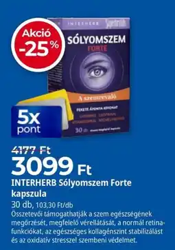 Herbaház Interherb solyomszem forte ajánlat