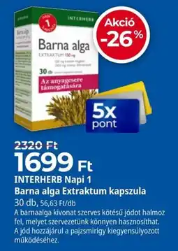 Herbaház Interherb napi 1 barna alga extraktum kapszula ajánlat