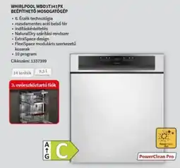 MediaMarkt Whirlpool beépíthető mosogatógép ajánlat