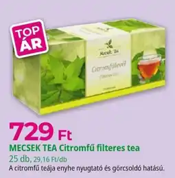 Herbaház Mecsek tea citromfű filteres tea ajánlat