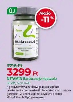 Herbaház Netamin Barátcserje kapszula ajánlat