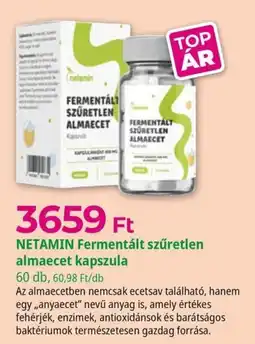 Herbaház Netamin fermentált szüretlen almaecet kapszula ajánlat