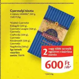 EcoFamily Gyermelyi Tészta ajánlat