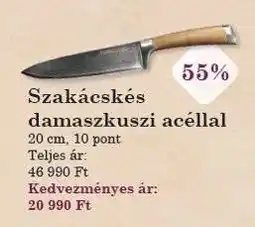 EcoFamily Szakácskés damaszkuszi acéllal ajánlat