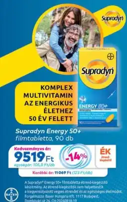 Gyöngy Patikák Supradyn Energy 50+ filmtabletta ajánlat