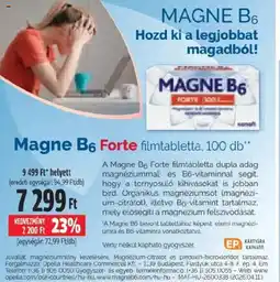 Pingvin Patika Magne B6 Forte filmtabletta ajánlat