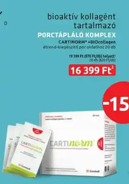 Benu Gyógyszertárak Cartinorm® +Biocollagen ajánlat