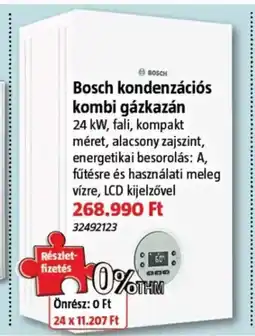 Bauhaus Bosch kondenzációs kombi gázkazán ajánlat