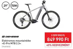 Intersport Genesis elektromos mountainbike e-pro mtb 2.3 ajánlat