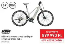 Intersport Ktm női elektromos cross kerékpár macina cross 720 ajánlat