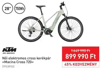 Ktm női elektromos cross kerékpár macina cross 720