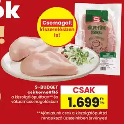 Spar S-budget csirkemellfilé ajánlat