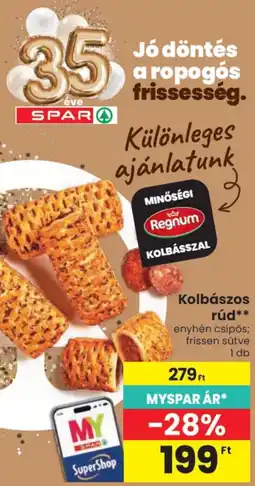 Spar Regnum kolbászos rúd ajánlat