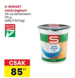Spar S budget natúr joghurt ajánlat