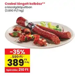 Spar Csabai lángolt kolbász ajánlat