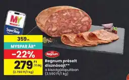 Spar Regnum préselt disznósajt ajánlat