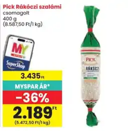 Spar Pick rákóczi szalámi ajánlat