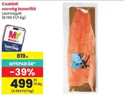 Spar My super shop családi norvég lazacfilé ajánlat