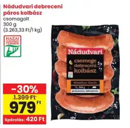 Spar Nádudvari debreceni páros kolbász ajánlat