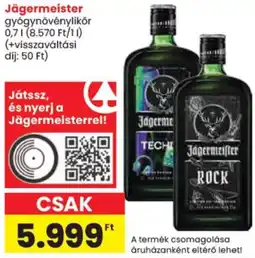Spar Jägermeister gyógynövénylikőr ajánlat