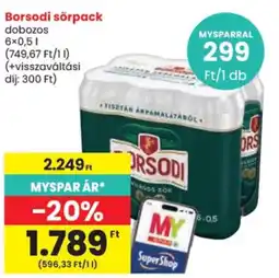 Spar Borsodi sör ajánlat