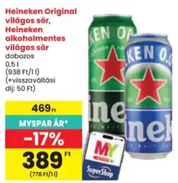 Spar Heineken világos sör ajánlat