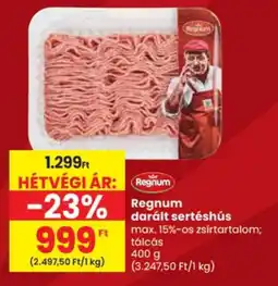 Spar Regnum darált sertéshús ajánlat