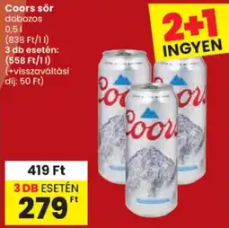 Spar Coors sör ajánlat