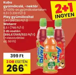 Spar Kubu gyümölcslé, -nektár ajánlat
